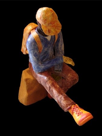 Sculpture intitulée "Le randonneur" par Marion De La Fontaine, Œuvre d'art originale