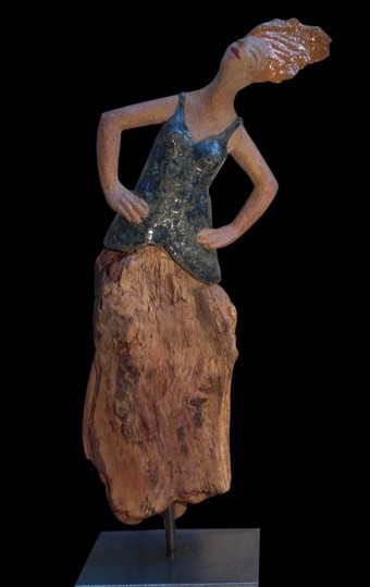 Sculpture intitulée "Nez au vent 1" par Marion De La Fontaine, Œuvre d'art originale, Céramique