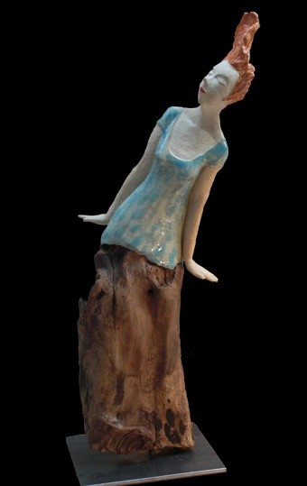 Sculpture intitulée "Nez au vent 4" par Marion De La Fontaine, Œuvre d'art originale, Céramique