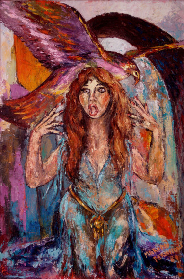 Painting titled "Kate Bush" by Michelangelo Verso, Original Artwork, Oil