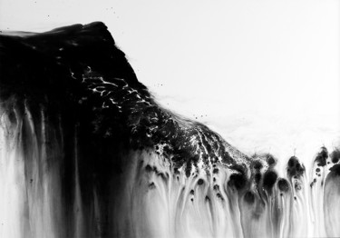 Картина под названием "Arbre terre 9" - Marion Le Pennec, Подлинное произведение искусства, Чернила