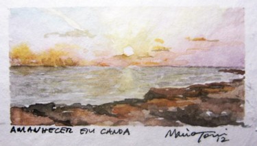 Painting titled "amanhecer-em-canoa-…" by Mario Tossi, Original Artwork
