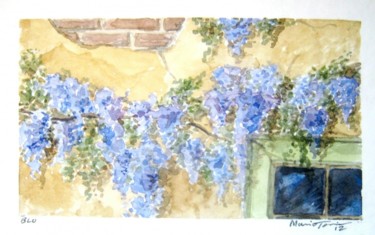 Painting titled "blu-aquarela.jpg" by Mario Tossi, Original Artwork