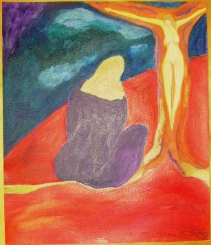 Pittura intitolato "Crucifige" da Maria Riccio, Opera d'arte originale, Olio