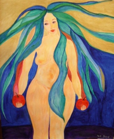 Pittura intitolato "Afrodite" da Maria Riccio, Opera d'arte originale, Olio