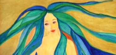 Pittura intitolato "Afrodite - particol…" da Maria Riccio, Opera d'arte originale, Olio