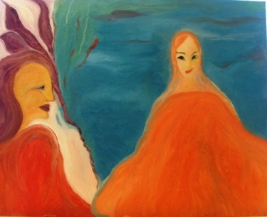 Pittura intitolato "Invidia" da Maria Riccio, Opera d'arte originale, Olio
