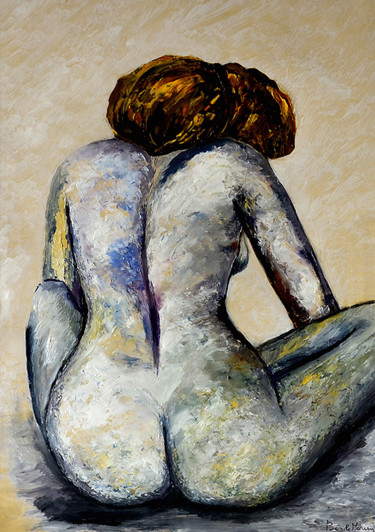 Pittura intitolato "Donna" da Marisa Basile, Opera d'arte originale, Olio