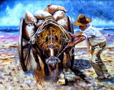 Painting titled "Con ayuda" by Marisa Espinosa García, Original Artwork