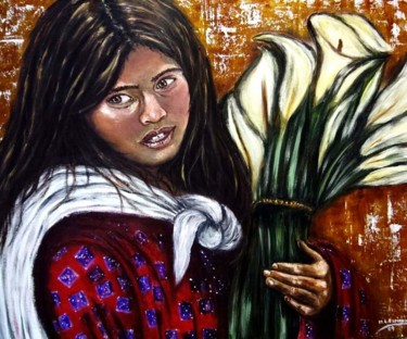 Pintura titulada "El lenguaje en la m…" por Marisa Espinosa García, Obra de arte original