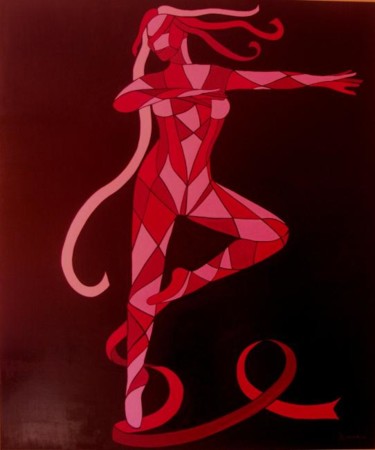 Painting titled "Pink Dance" by Marisa Jamaica, Original Artwork