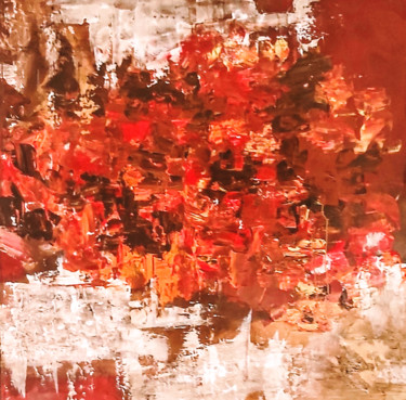 Painting titled "Red Winter" by Marisa Melo, Original Artwork, Acrylic