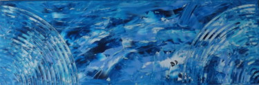 Painting titled "tempête en mer" by Blanco46, Original Artwork, Acrylic