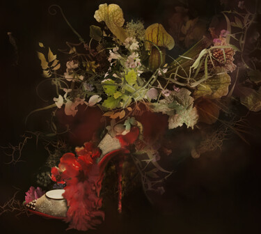 Photography titled "Red Heel" by Mariska Karto, Original Artwork, Manipulated Photography