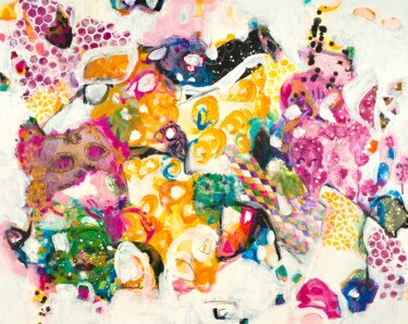 Pintura titulada "Mardi Gras" por Marisol Evora, Obra de arte original, Acrílico Montado en Bastidor de camilla de madera