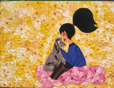 Pintura intitulada "Amor puro" por Marisol Pita, Obras de arte originais, Acrílico
