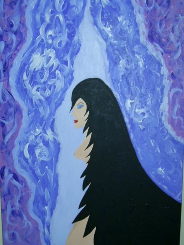 Painting titled "Agua" by Marisol Pita, Original Artwork, Oil