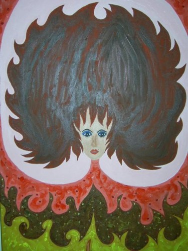 Картина под названием "Fuego" - Marisol Pita, Подлинное произведение искусства, Масло