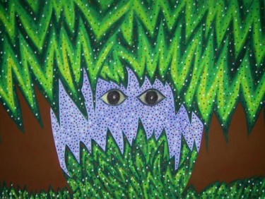 Pintura titulada "Los ojos del bosque" por Marisol Pita, Obra de arte original, Oleo