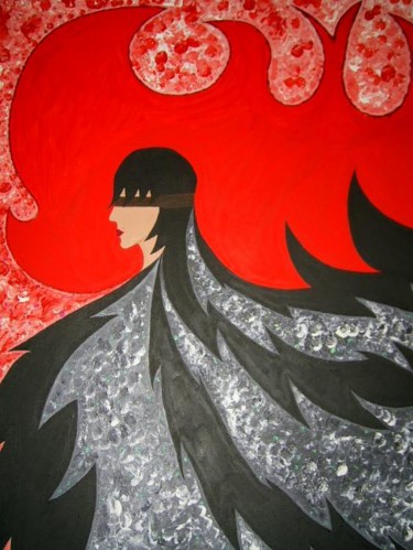 Pintura titulada "Los ojos de Lilith" por Marisol Pita, Obra de arte original, Oleo