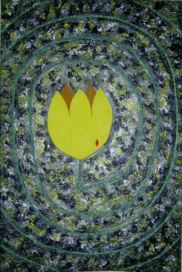 Pintura intitulada "Las flores de Lilit…" por Marisol Pita, Obras de arte originais, Óleo