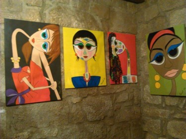 Peinture intitulée "Las muñecas" par Marisol Sá, Œuvre d'art originale