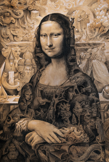 Dessin intitulée "Mona une Femme de s…" par Vincent Marit, Œuvre d'art originale, Graphite