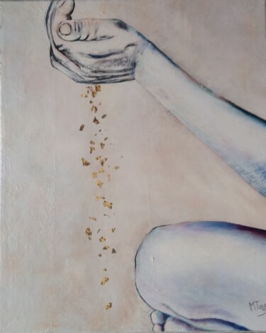 Картина под названием "Confiance" - Marie-Thérèse Aguilar, Подлинное произведение искусства, Масло
