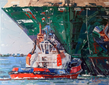 Malerei mit dem Titel "Seascape Series 24/…" von Volodymyr Glukhomanyuk, Original-Kunstwerk, Öl