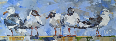 Pintura titulada "Series BIRDS BAZAAR…" por Volodymyr Glukhomanyuk, Obra de arte original, Oleo Montado en Bastidor de camil…