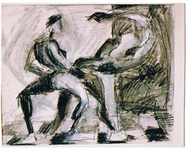 Malerei mit dem Titel "The dans" von Prema (Risto), Original-Kunstwerk