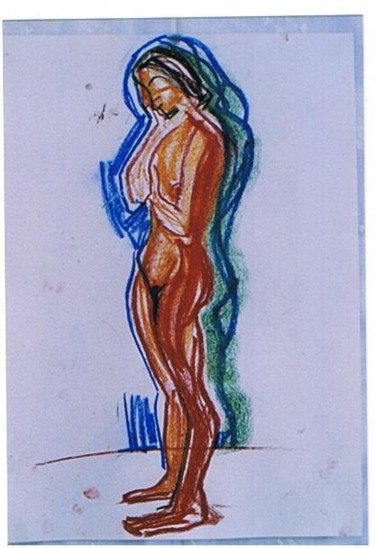 Rysunek zatytułowany „Model with black ha…” autorstwa Prema (Risto), Oryginalna praca