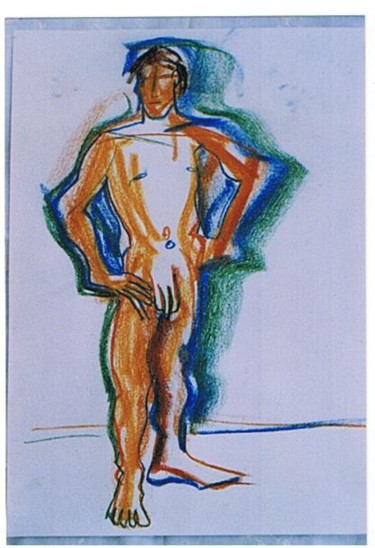 Drawing titled "Actor standing up" by Prema (Risto), Original Artwork