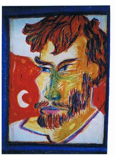 Painting titled "Stavros." by Prema (Risto), Original Artwork, Oil