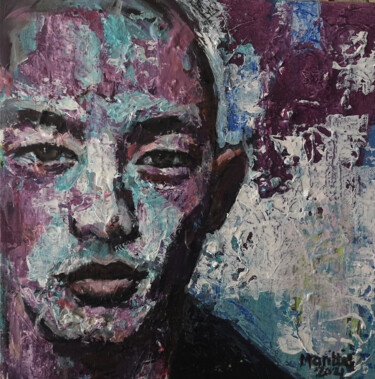 Think ii Malerei mit dem Titel "Think ii" von Marittie De Villiers, Original-Kunstwerk, Acryl Auf Gestell montiert