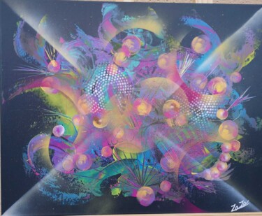 Painting titled "Immersion colorée" by Maritza Millasseau, Original Artwork, Acrylic
