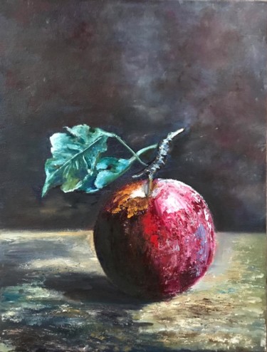 Apple Painting titled "Apple" by Mariuka Gavrilova, Original Art, Oil