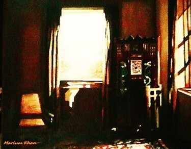 Malerei mit dem Titel "Bedroom View" von Marium Khan, Original-Kunstwerk