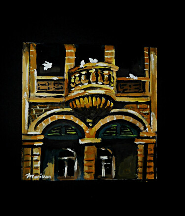 Pittura intitolato "Balcony" da Marium Khan, Opera d'arte originale