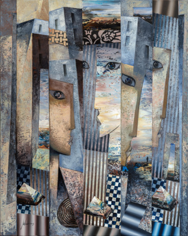 Peinture intitulée "Dream in the city" par Marius Zabinski, Œuvre d'art originale, Huile