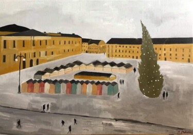 Painting titled "Helsinki" by Mariusz Makula, Original Artwork, Oil