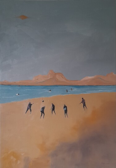 Peinture intitulée "Catch a wave" par Mariusz Makula, Œuvre d'art originale, Huile