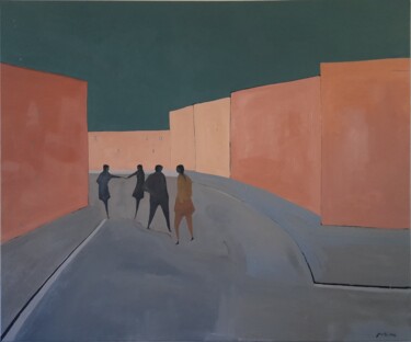 Peinture intitulée "Walking in Memphis" par Mariusz Makula, Œuvre d'art originale, Huile