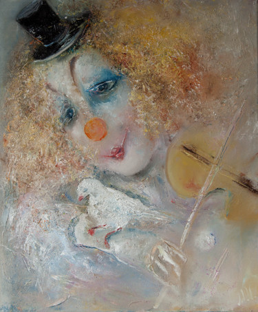 Картина под названием "Романтический Сипсик" - Marina Vassileva-Suomalainen, Подлинное произведение искусства, Масло