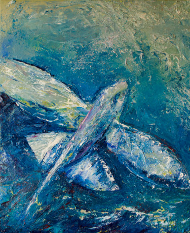 Картина под названием "Летучая рыбка. Маша." - Marina Vassileva-Suomalainen, Подлинное произведение искусства, Масло