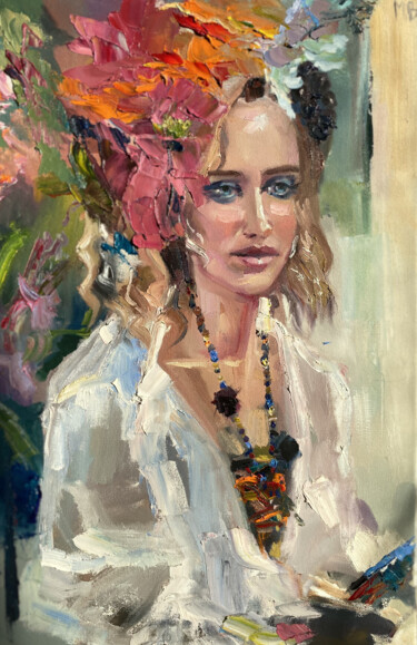 Pintura titulada "Portrait of Anastas…" por Mariya Bogdanova, Obra de arte original, Oleo Montado en Bastidor de camilla de…
