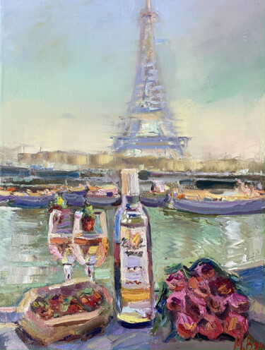 Картина под названием "Paris is the city o…" - Mariya Bogdanova, Подлинное произведение искусства, Масло