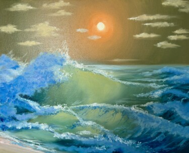 Painting titled "Море" by Mariya Klein, Original Artwork, Oil
