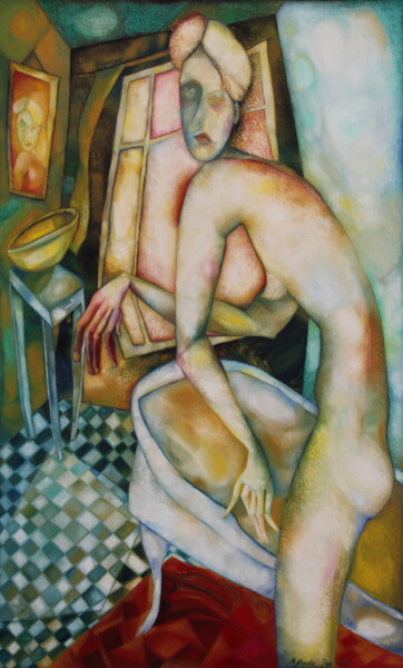 Peinture intitulée "Demimonde" par Mariya Naydis, Œuvre d'art originale, Huile Monté sur Châssis en bois