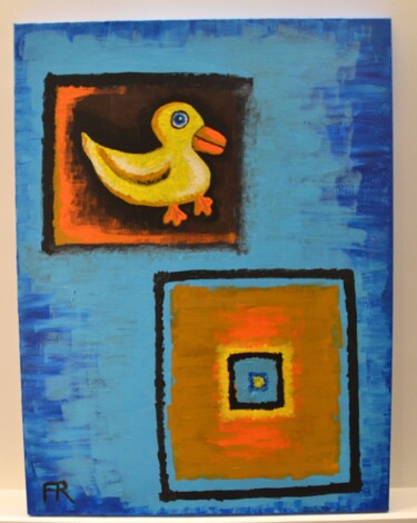 Painting titled "Canard" by Mariya Oliynyk, Original Artwork, Acrylic